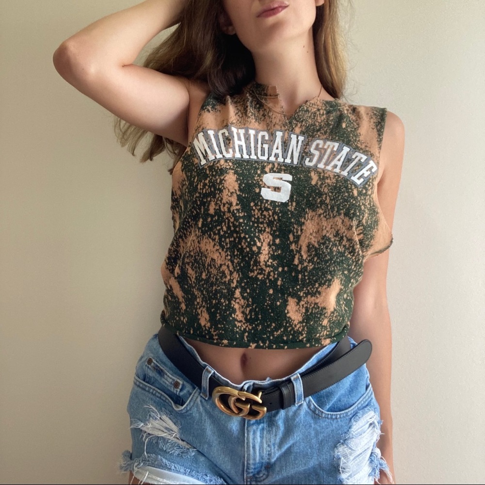 ❗️SOLD❗️Speckled Michigan State Muscle Tank